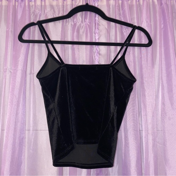 Forever 21 Black Velvet Tank Top - Picture 2 of 3